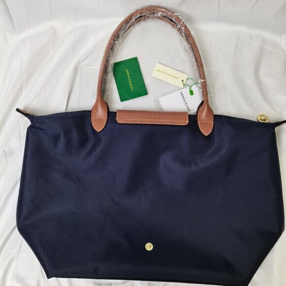 Longchamp Blue Le Pliage Nylon Folded Tote Shoulder Bag - Picture 5 of 9